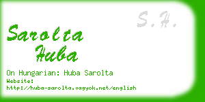 sarolta huba business card